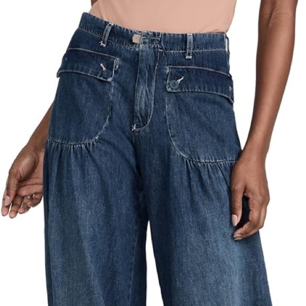 Free People Dark Blue Flare Jeans